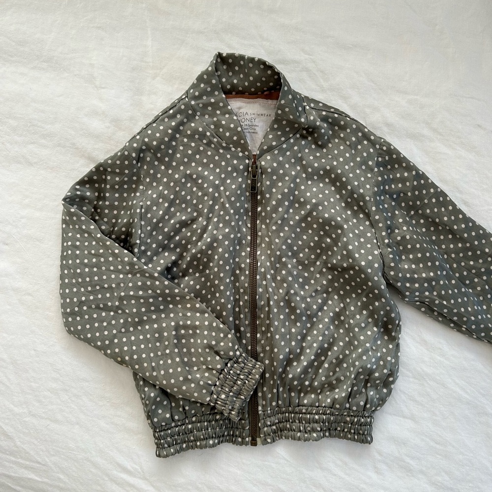 Acacia Honey silk bomber jacket